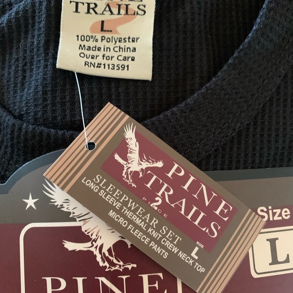 NWT PINE TRAILS MENS 2 piece pajama set size large - Picture 3 of 4